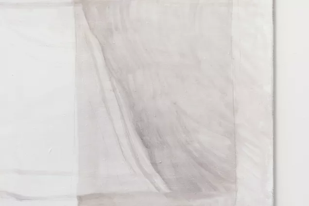A gray painting. Photo.